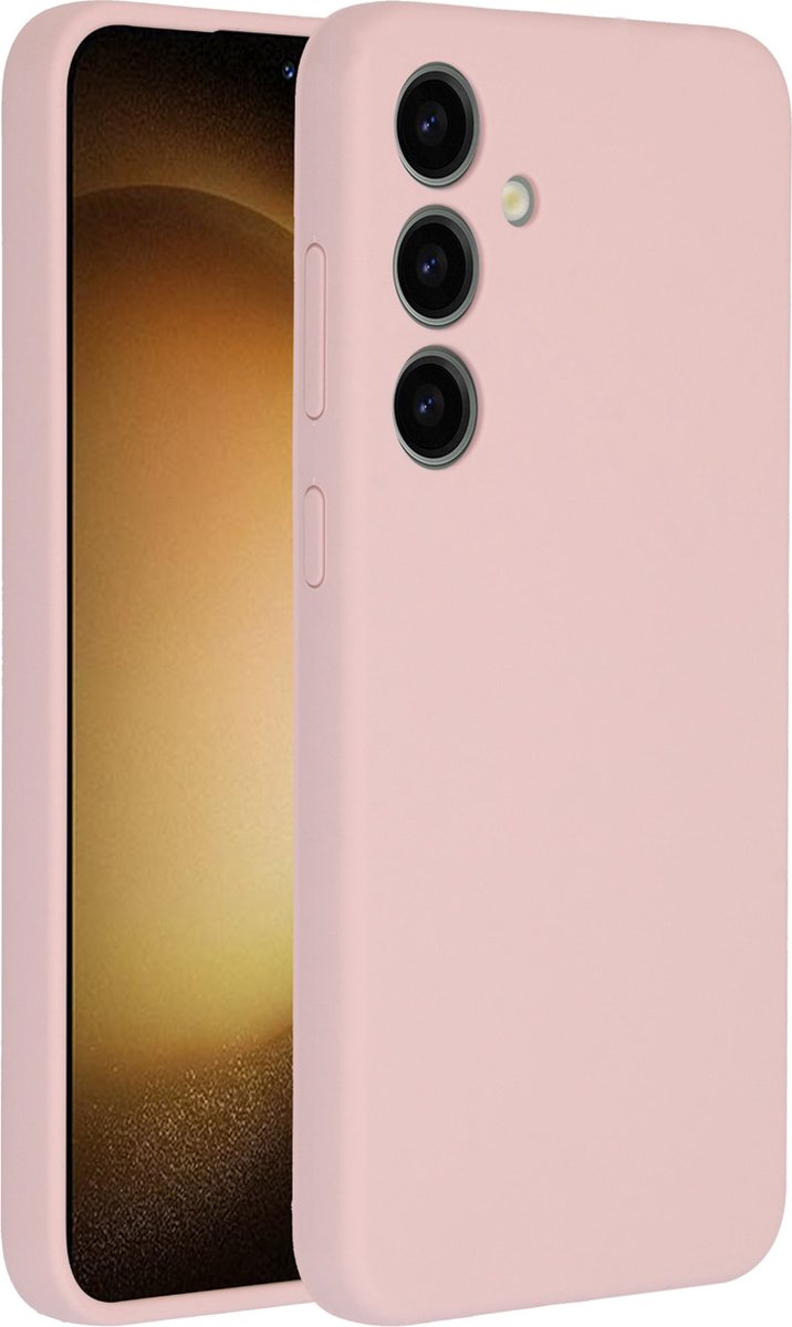 Accezz Hoesje Geschikt voor Samsung Galaxy S24 Plus Hoesje Siliconen - Accezz Liquid Silicone Backcover - Roze