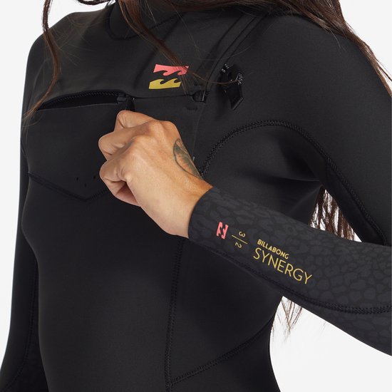2024 Billabong Dames Synergy 5/4mm Borst Ritssluiting Wetsuit ABJW1001