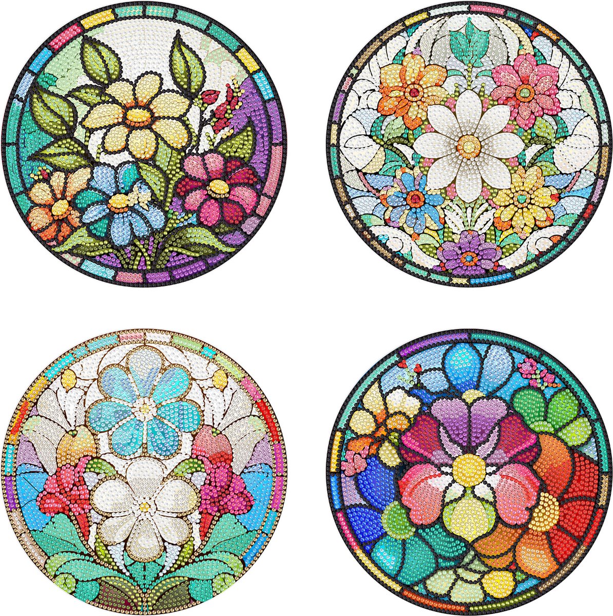 Adorzy Diamond Painting Placemats – 4 Placemats Diamond Painting Volwassenen – Diamond Painting Volledig Pakket