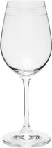 Riviera Maison Wijnglas Witte Wijn Transparant met tekst - RM Vin Blanc klassiek wijnglas op voet max inhoud 390 ml