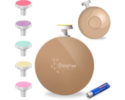 NilaFee® - Electrische Baby Nagelvijl - 7 Vijlen - Incl. Batterij - Baby Nagelknipper - Manicureset Baby - Nagelschaartje - Zand