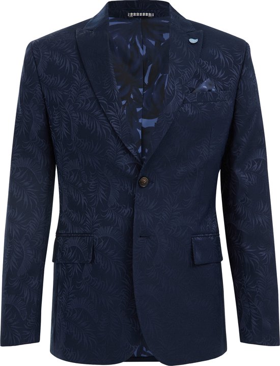 WE Fashion Heren slim fit blazer met dessin