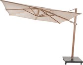 4-Seasons zweefparasol Siesta 300 x 300 cm - Woodlook/Sand