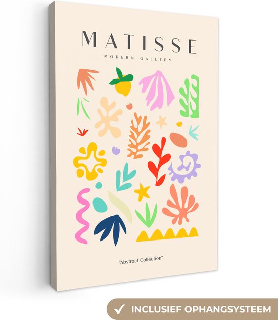 Canvas schilderij 80x120 cm - Wanddecoratie Matisse - Kunst - Natuur - Abstract - Muurdecoratie woonkamer - Kamer decoratie modern - Abstracte schilderijen