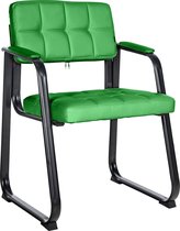 Clp Canada B - Chaise de salle à manger - Cuir artificiel - métal vert noir mat