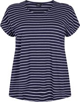 T-shirt Femme ZIZZI VDORIT SS LOOSE TEE - Dark Blue - Taille XXL (58-60)