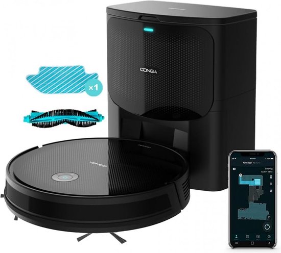 Foto: Cecotec conga 2499 ultra home advanced robot met zelfledigingsbasis gyroscoop technologie 2100 pa app multifunctionele borst