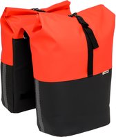 New Looxs Nyborg Double - Dubbele Fietstas - Geschikt voor Electrische Fietsen - Waterdicht Polyester - 34 Liter - Zwart & Rood