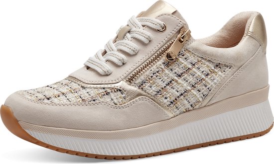 MARCO TOZZI MT Soft Lining + Feel Me - removable insole Dames Sneaker - CREAM COMB