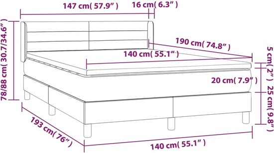 vidaXL Boxspring avec matelas Velours Rose 140x190 cm - Boxspring - Sommiers - Lit - Meubles de couchage