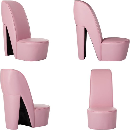 vidaXL Hakstoel kunstleer roze - Hakstoel - Hakstoelen - Pumpstoel - Pumpstoelen