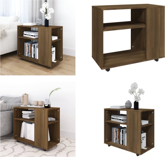 vidaXL Nachtkastje 41x31x80 cm bewerkt hout artisanaal eikenkleurig vidaXL Nachtkastje 41x31x80 cm bewerkt hout artisanaal eikenkleurig