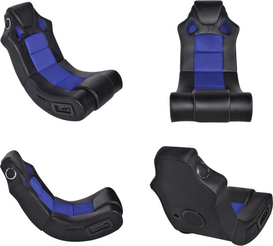 Schommelstoel stof blauw kopen