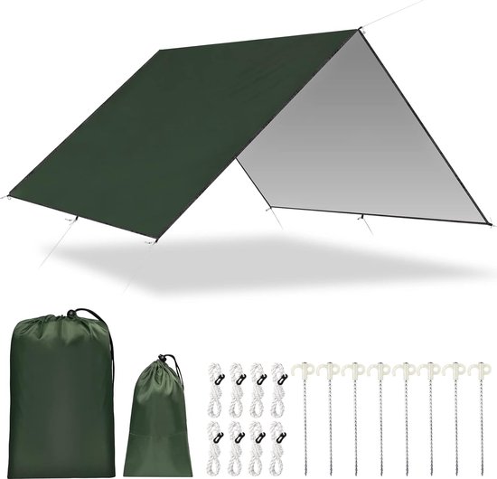 Nikou Hangmat, regenzeil, tentzeil, campingzeil, 300 x cm, waterdicht