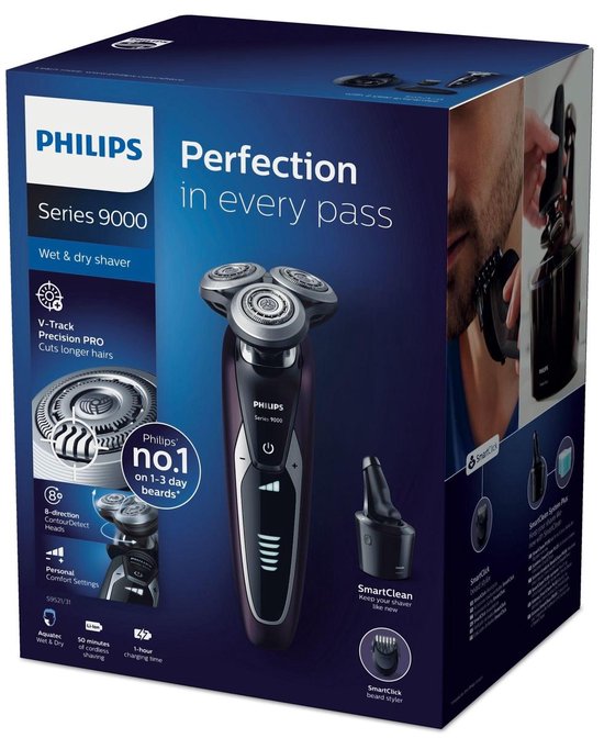 Philips SHAVER Series 9000 Elektrisch scheerapparaat voor nat en droog  scheren S9521/31 | bol.com