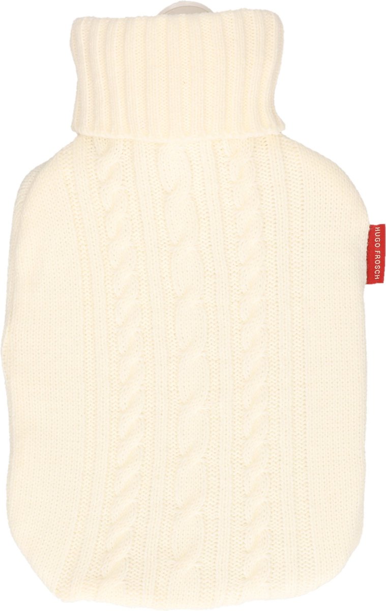 Goedkoopste Luxe warmwater kruik - gebreide hoes - gebroken wit - 1800 ml - Kruikenzak - Cadeau - Kinderen/Volwassenen