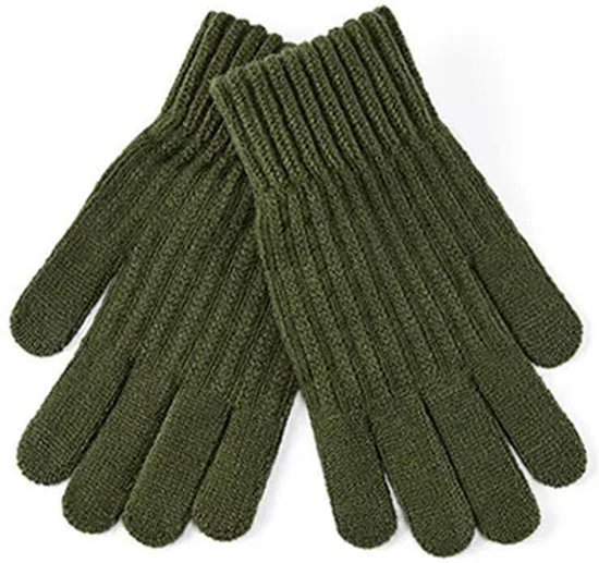 Super zachte gebreide knitted handschoenen voor herfst en winter groen