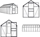 vidaXL Tuinkas 9-31 m² aluminium antracietkleurig - Kas - Kassen - Broeikas - Broeikassen