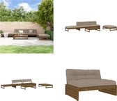 vidaXL 5-delige Loungeset met kussens massief hout honingbruin - Loungeset - Loungesets - Lounge Set - Tuinset