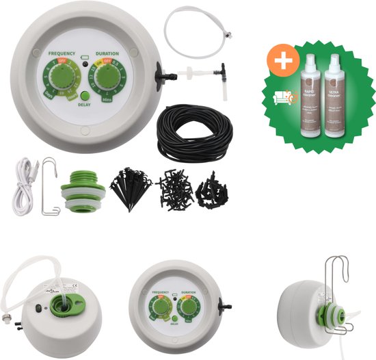 HOZELOCK - Druppelbewateringsset 20 potten: compleet stand-alone systeem met Select Controller Programmer, Ideaal voor potplanten en vensterbakken, voor nauwkeurige, waterbesparende bewatering [2803