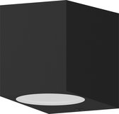 Calex Slimme LED Wandlamp Downlight – Zwart – Smart Buitenlamp – App Bedienbaar - Voor binnen en Buiten - Set van 2 Stuks