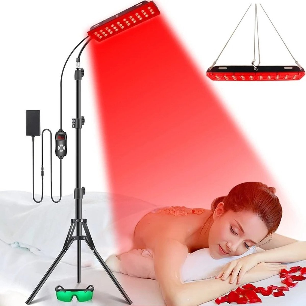 Infraroodlamp - Infrarood Lamp - Infrarood Lamp Voor Spieren - Infrarood Lamp Gewrichten - Hoogte Instelbaar - Zwart - Merkloos