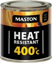 Maston Heat Resistant 400°C - Mat - Zwart - Hittebestendige Verf - 250 ml