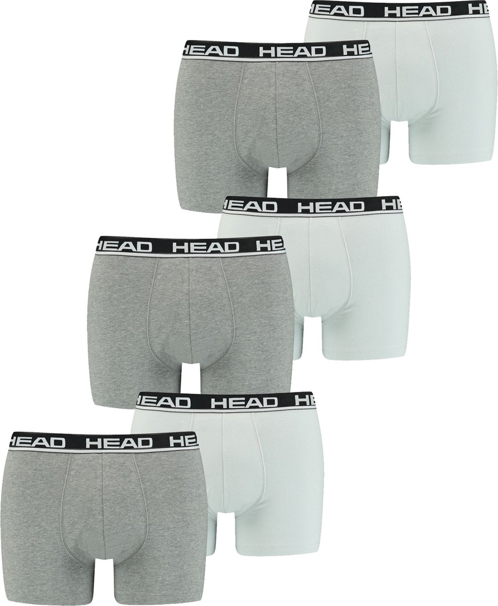 HEAD Heren Boxershorts HEAD BASIC BOXER 6er Pack Grijs M