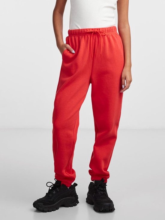 Pieces dames Loungewear broek - Sweat pants - Colours - Rood.