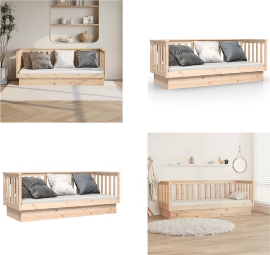 Slaapbank zonder matras 75x190 cm staal wit Slaapbank zonder matras 75x190 cm staal wit
