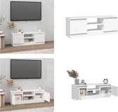 vidaXL Tv-meubel met deur 102x30x36 cm wit - Tv-kast - Tv-kasten - Tv-meubel - Hifi-meubel