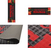 vidaXL Keukenmat wasbaar Hot&Spicy 60x180 cm - Keukenvloermat - Keukenvloermatten - Keukenmat - Keukenmatten