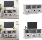 vidaXL Tv-meubel 100x35x50 cm bewerkt hout grijs sonoma eikenkleurig - Tv-kast - Tv-kasten - Tv-meubel - Hifi-meubel