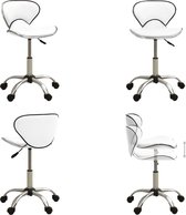 vidaXL Chaise de bureau Simili cuir Blanc - Chaise de bureau - Chaises de bureau - Chaise Ordinateur - Chaises Ordinateur