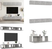 vidaXL Tv-meubelen 4 st 100x30x30 cm spaanplaat betongrijs - Tv-meubelset - Tv-meubelsets - Tv Meubelset - Tv Meubelsets