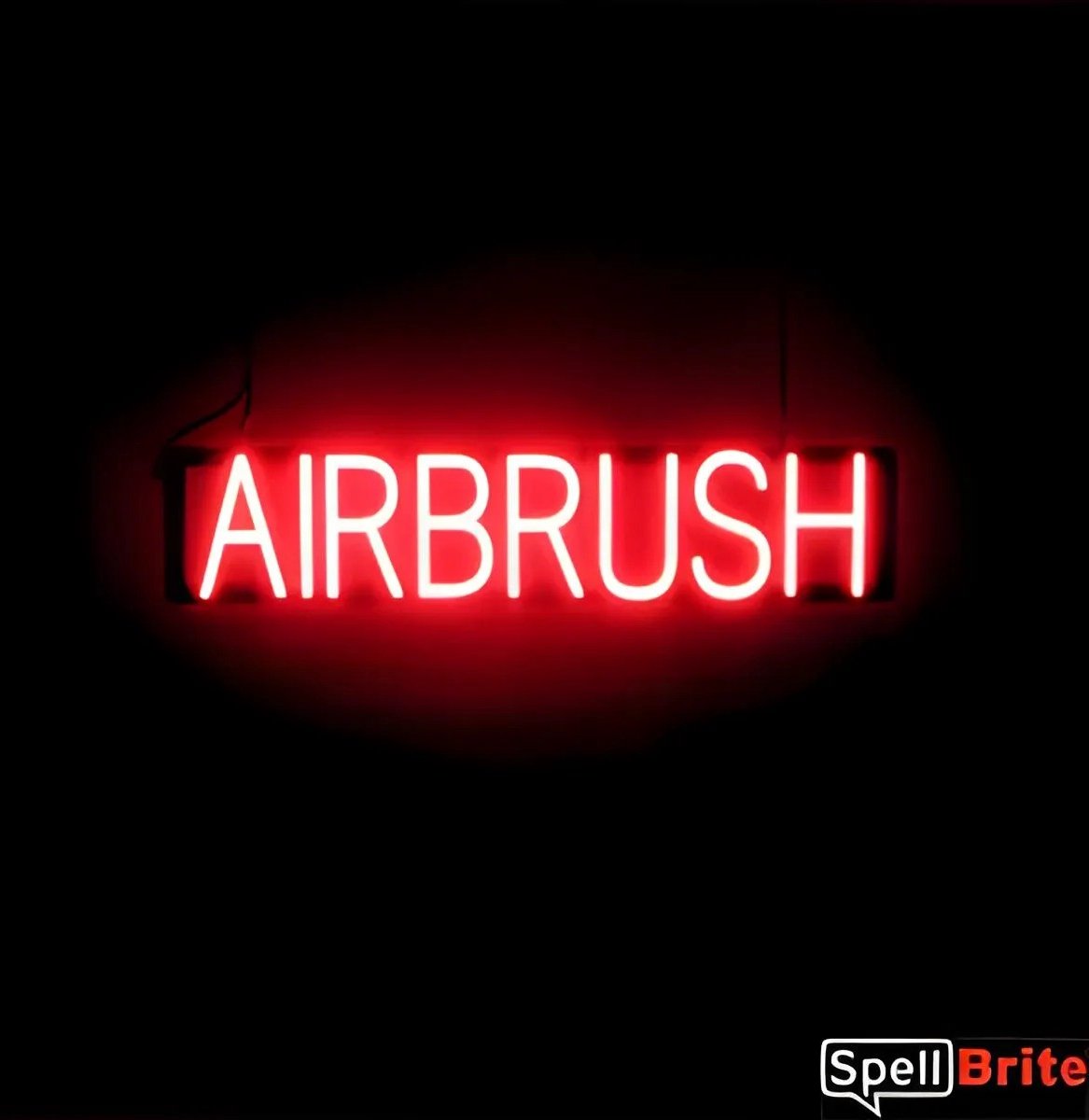 AIRBRUSH - Lichtreclame Neon LED bord verlicht | SpellBrite | 74 x 16 cm | 6 Dimstanden - 8 Lichtanimaties | Reclamebord neon verlichting