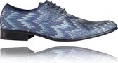 Blue Spark - Maat 44 - Lureaux - Kleurrijke Schoenen Voor Heren - Veterschoenen Met Print