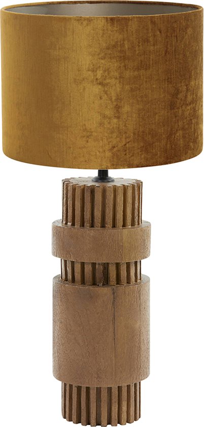 Light and Living tafellamp - goud - hout - SS102411