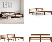 vidaXL Bedframe massief grenenhout honingbruin 200x200 cm - Bedframe - Bedframe - Bed Frame - Bed Frames