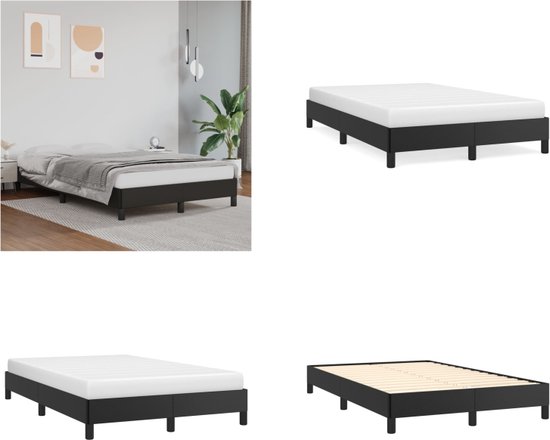 vidaXL Bedframe kunstleer zwart 120x200 cm - Bedframe - Bedframes - Bed - Slaapmeubel