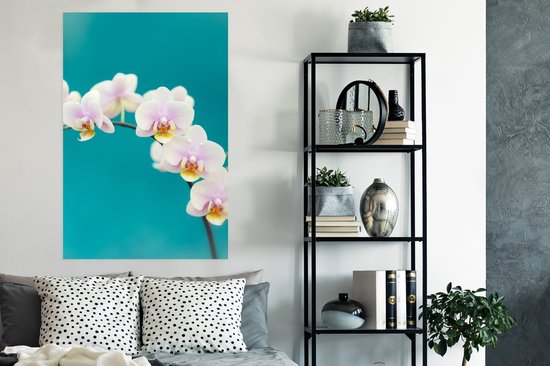 Affiche Orchidée - Fleurs - Plante - Wit - Violet - 80x120 cm