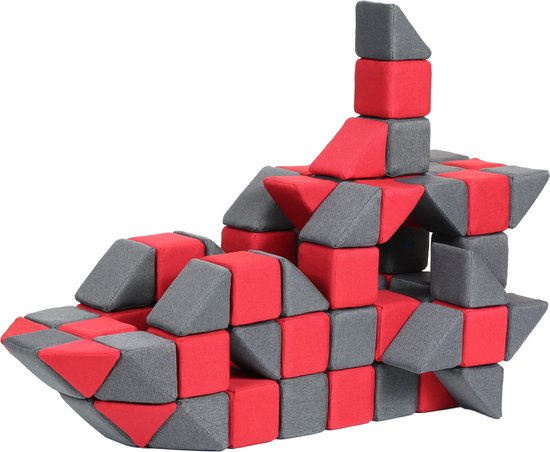 Magnetische blokken JollyHeap® - Magnetic blocks - blokken - educatief speelgoed - blauw/groen van JollyHeap® — afbeelding 5