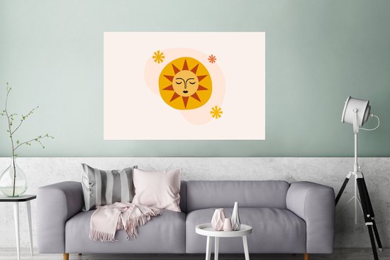 Affiche Soleil - Été - Pastel - 120x80 cm