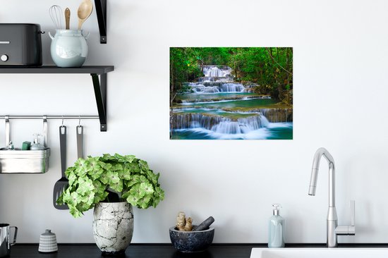 Poster Cascade - Arbres - Nature - Water - Jungle - 40x30 cm