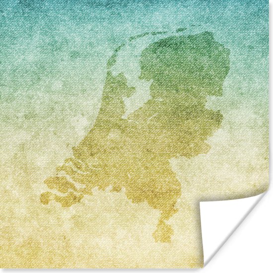 Poster Illustration colorée des Nederland 30x30 cm - Tirage photo sur Poster (décoration murale salon / chambre)