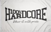 100% Hardcore Vlag Wear it with pride Wit
