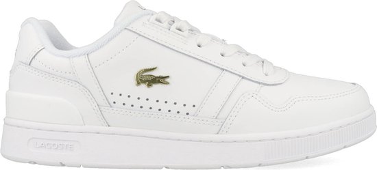 Lacoste T-Clip Dames Sneakers - Wit/Goud - Maat 38