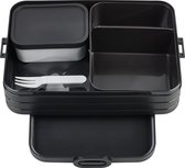 Take A Break Large Lunch box, boîte à pain avec récipients, pouvant contenir jusqu'à 8 sandwichs, idéale pour la préparation des repas, 1500 ml, Nordic noir
