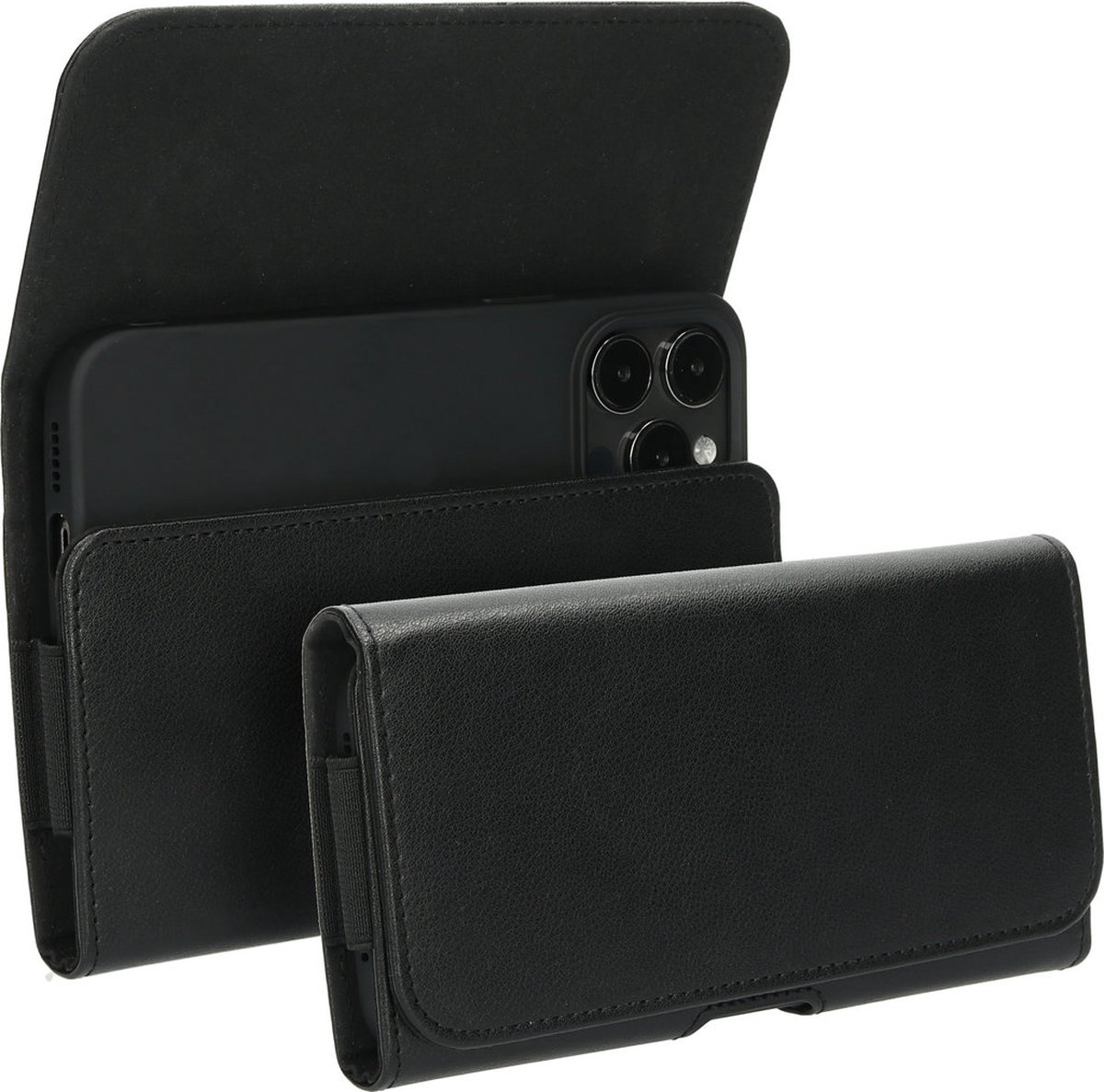 Mobiparts Classic Belt Case geschikt voor Size XL - Zwart