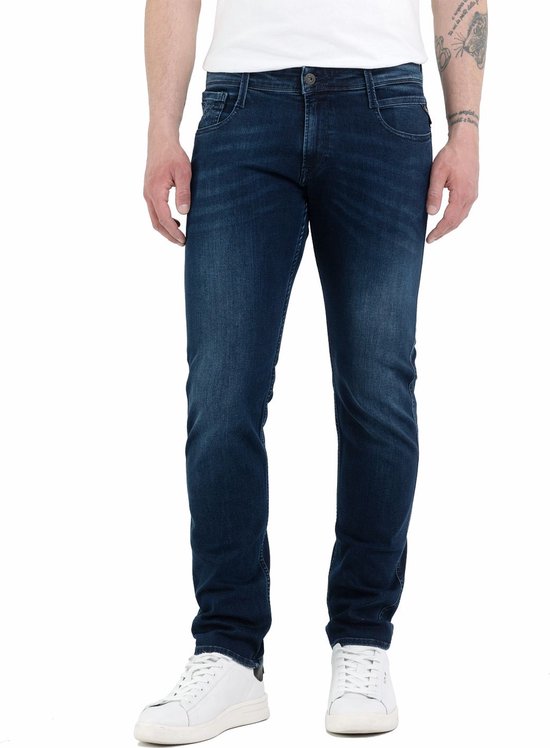 Replay Heren Jeans Broeken Anbass slim Fit Blauw 28W / 30L Volwassenen